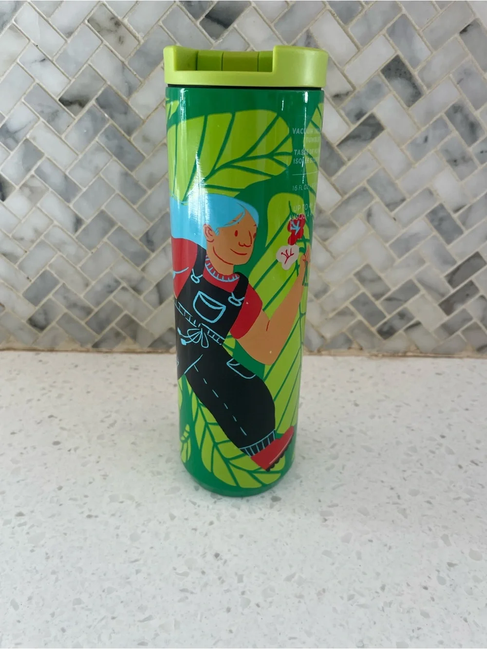 Starbucks Mon Yee Chau Artist Lion Stainless Steel Tumbler Vacuum Traveller